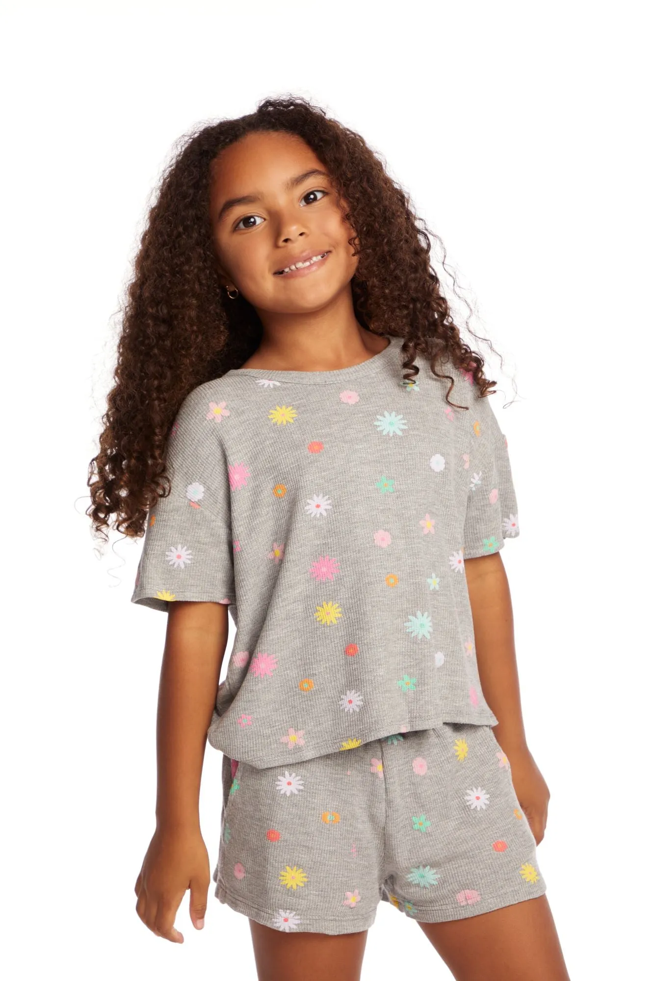 Chaser Devin Printed Flowers Girls Tee