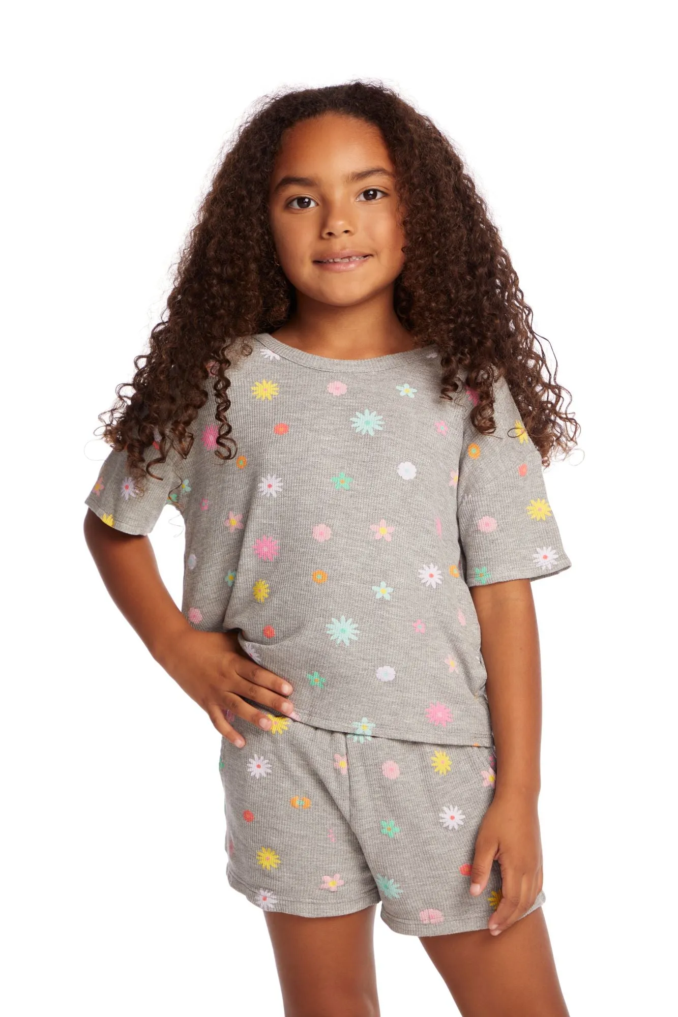 Chaser Devin Printed Flowers Girls Tee