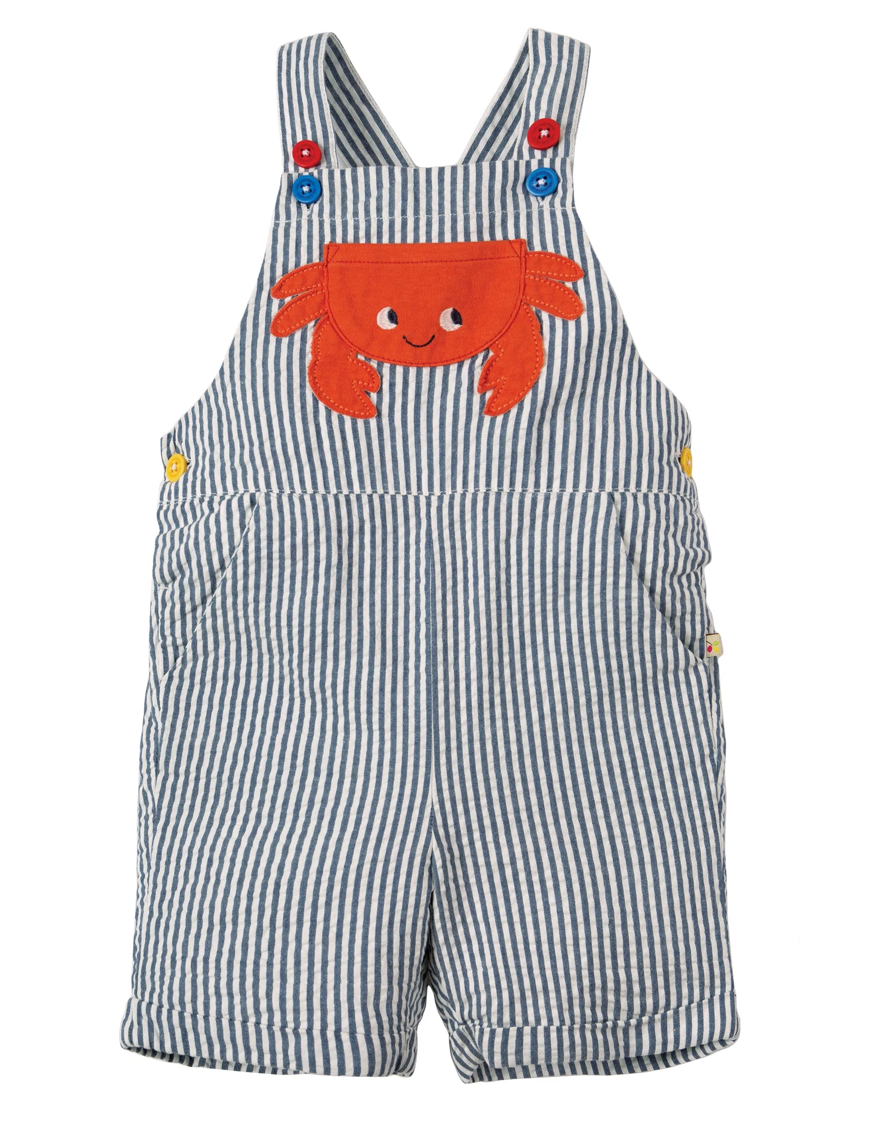 Godrevy Dungaree - Seersucker/Crab