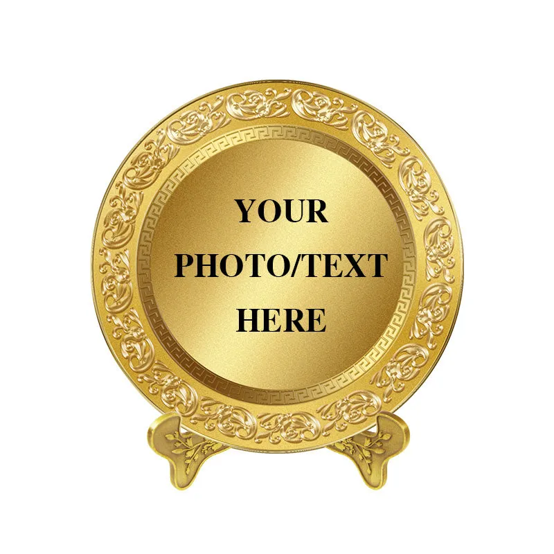 Gold Salver - Floral Pattern