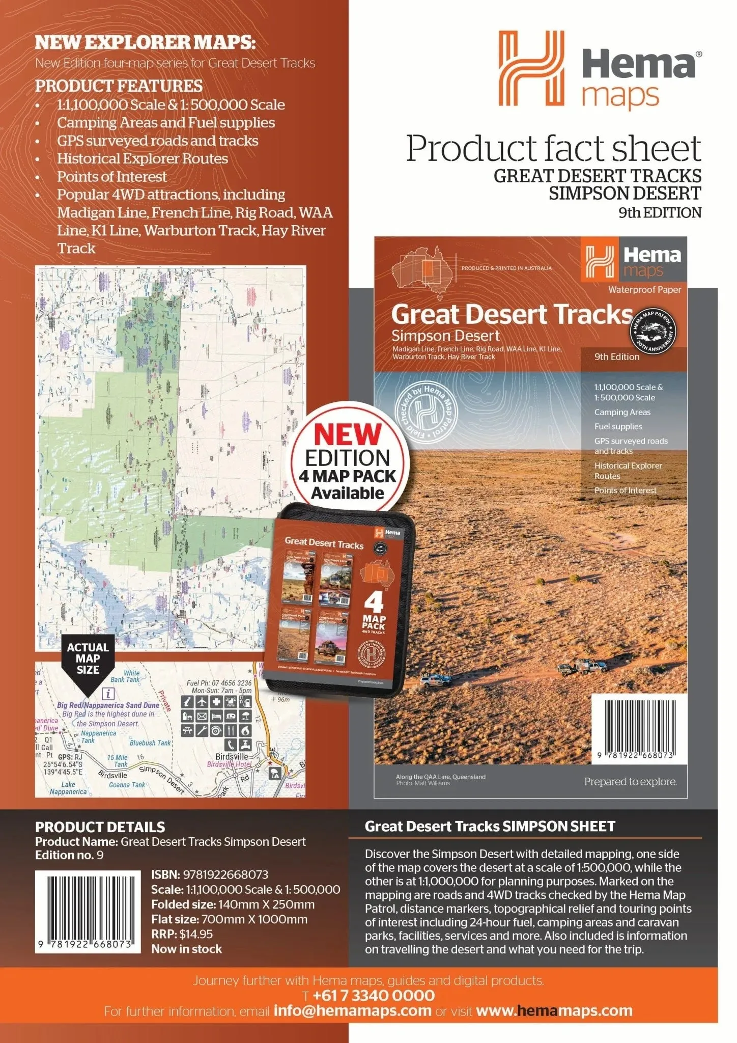Hema Great Desert Tracks Simpson Desert