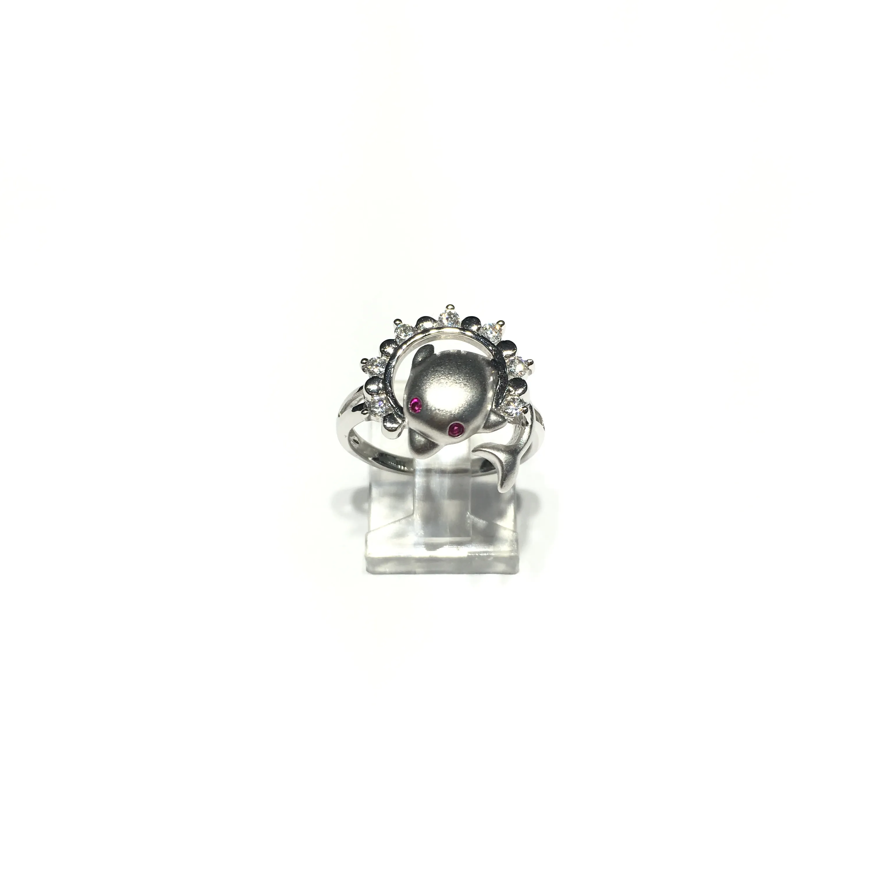 Jumping Dolphin CZ Ring (14K)