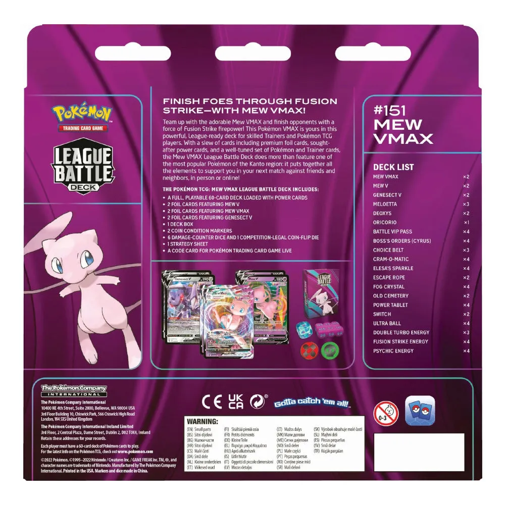 Pokemon Mew VMAX League Battle Deck